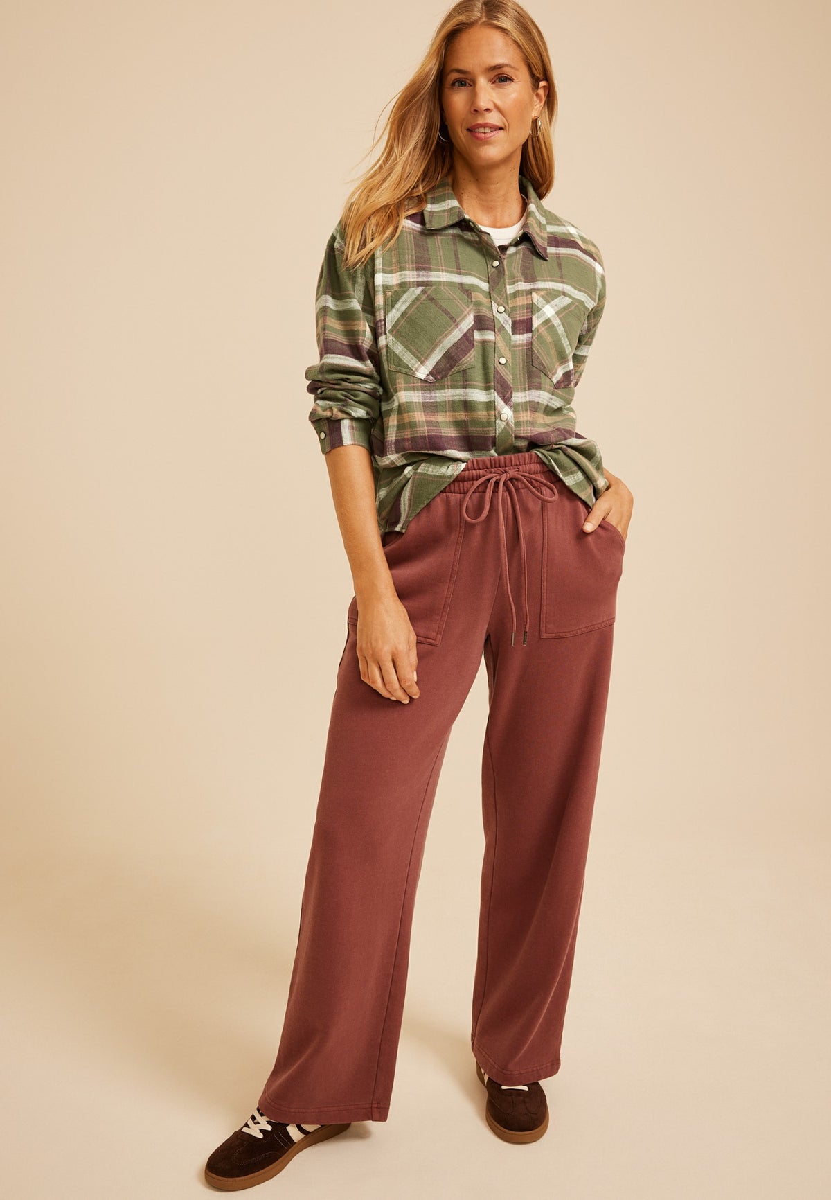 Maurices Cabin Plaid Button Down Shirt