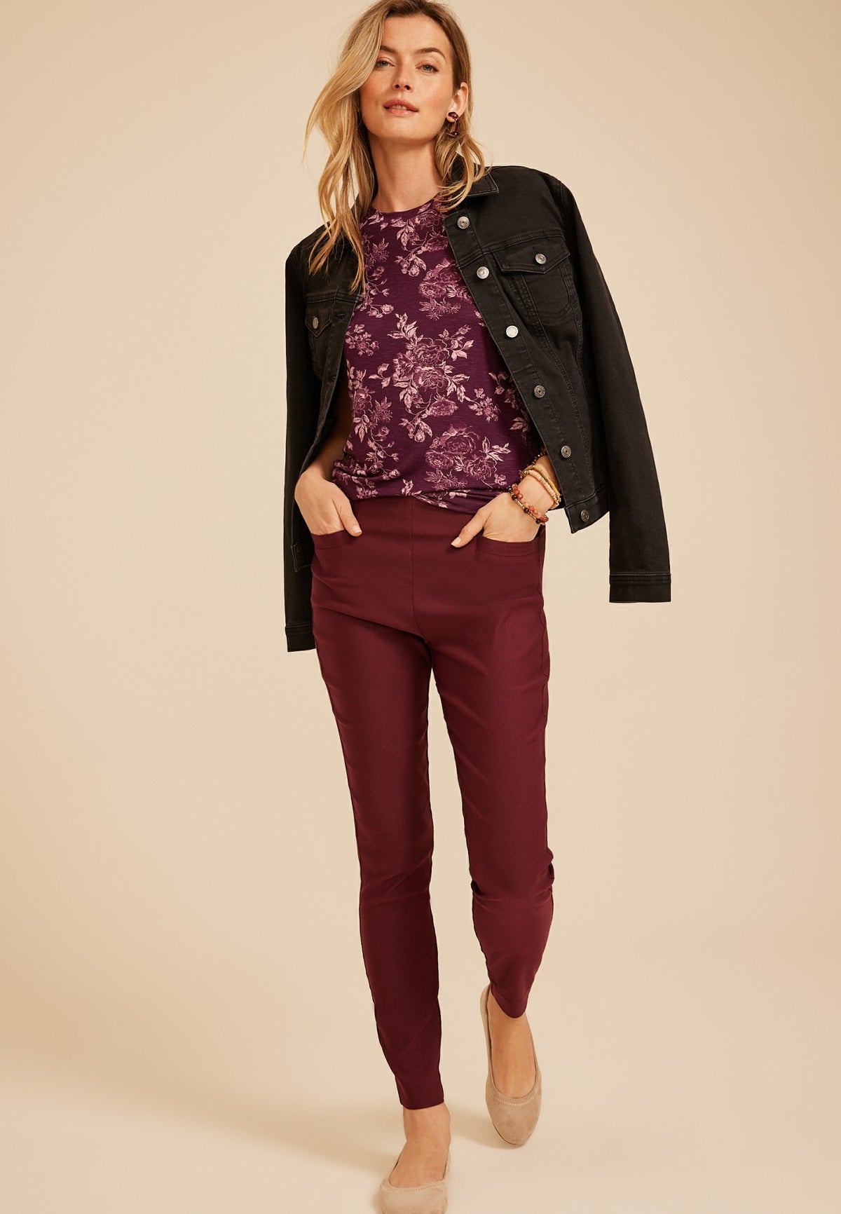 Maurices 24/7 Kennedy Floral Crew Neck Tee