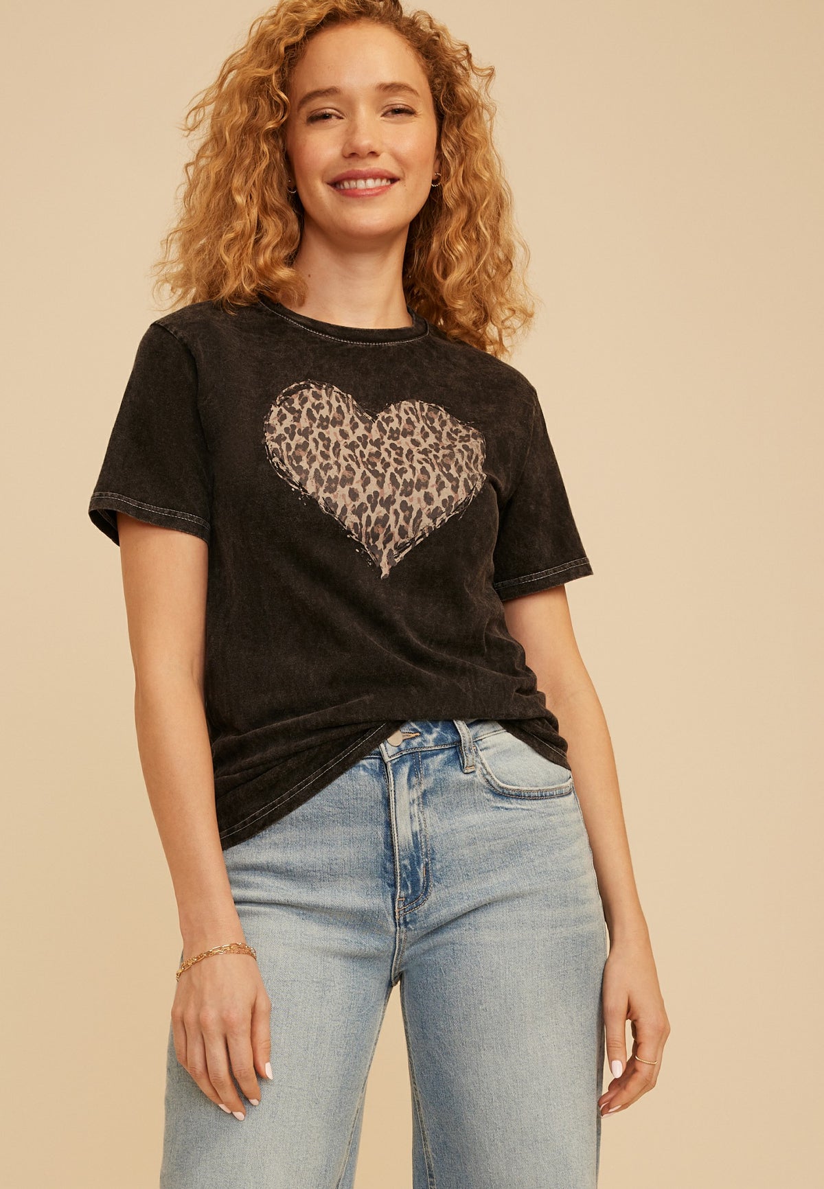 Maurices Animal Heart Standard Fit Graphic Tee