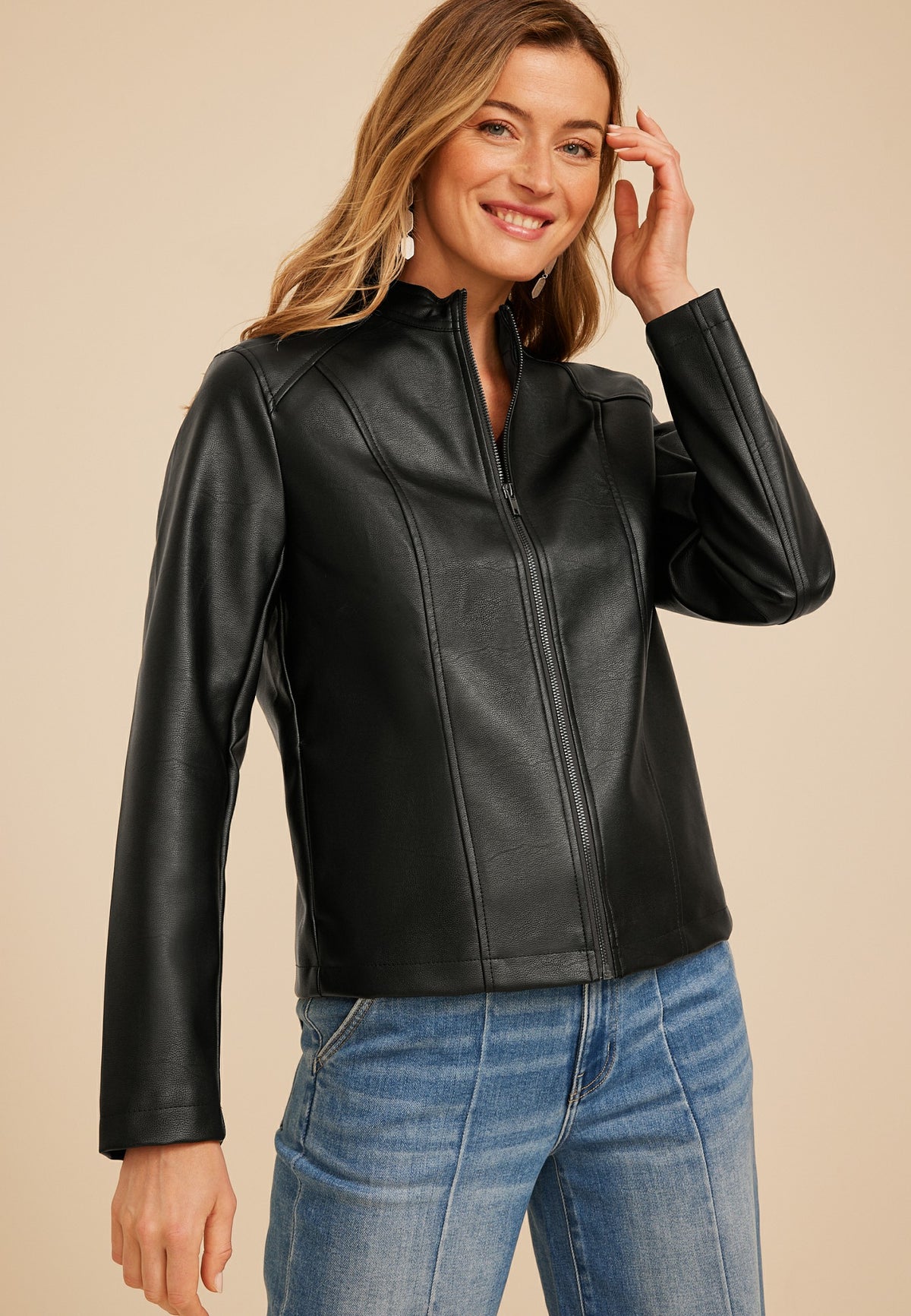 Maurices Faux Leather Biker Jacket