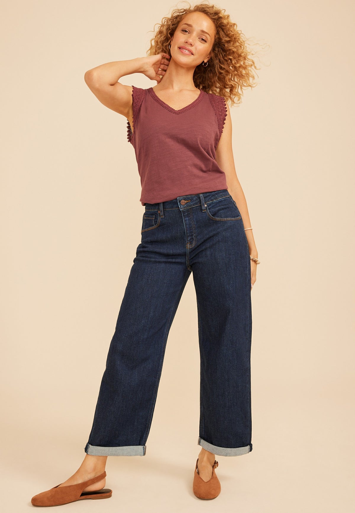Maurices Risen Jeans® High Rise Rolled Hem Slouchy Boyfriend Ankle Jean