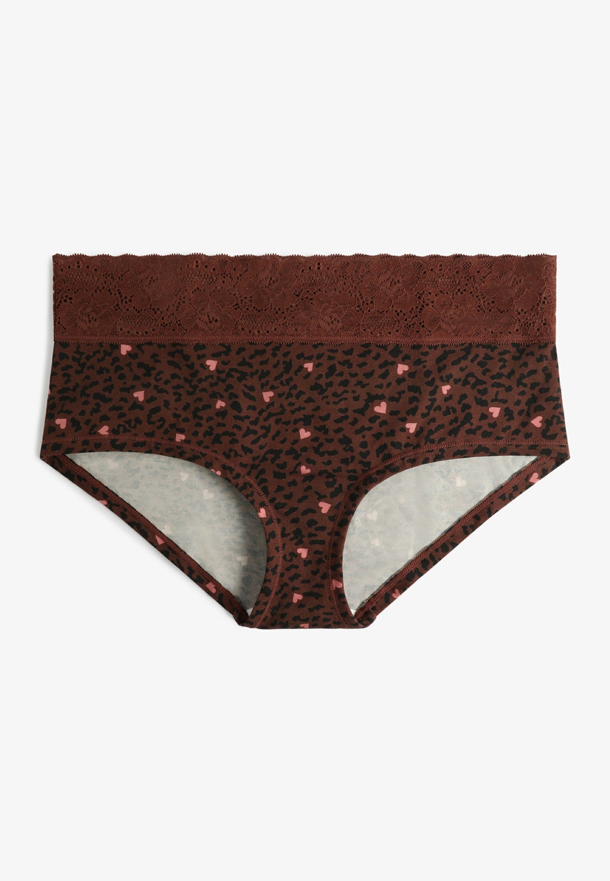 Maurices Simply Comfy Cotton Leopard Heart Boybrief Panty
