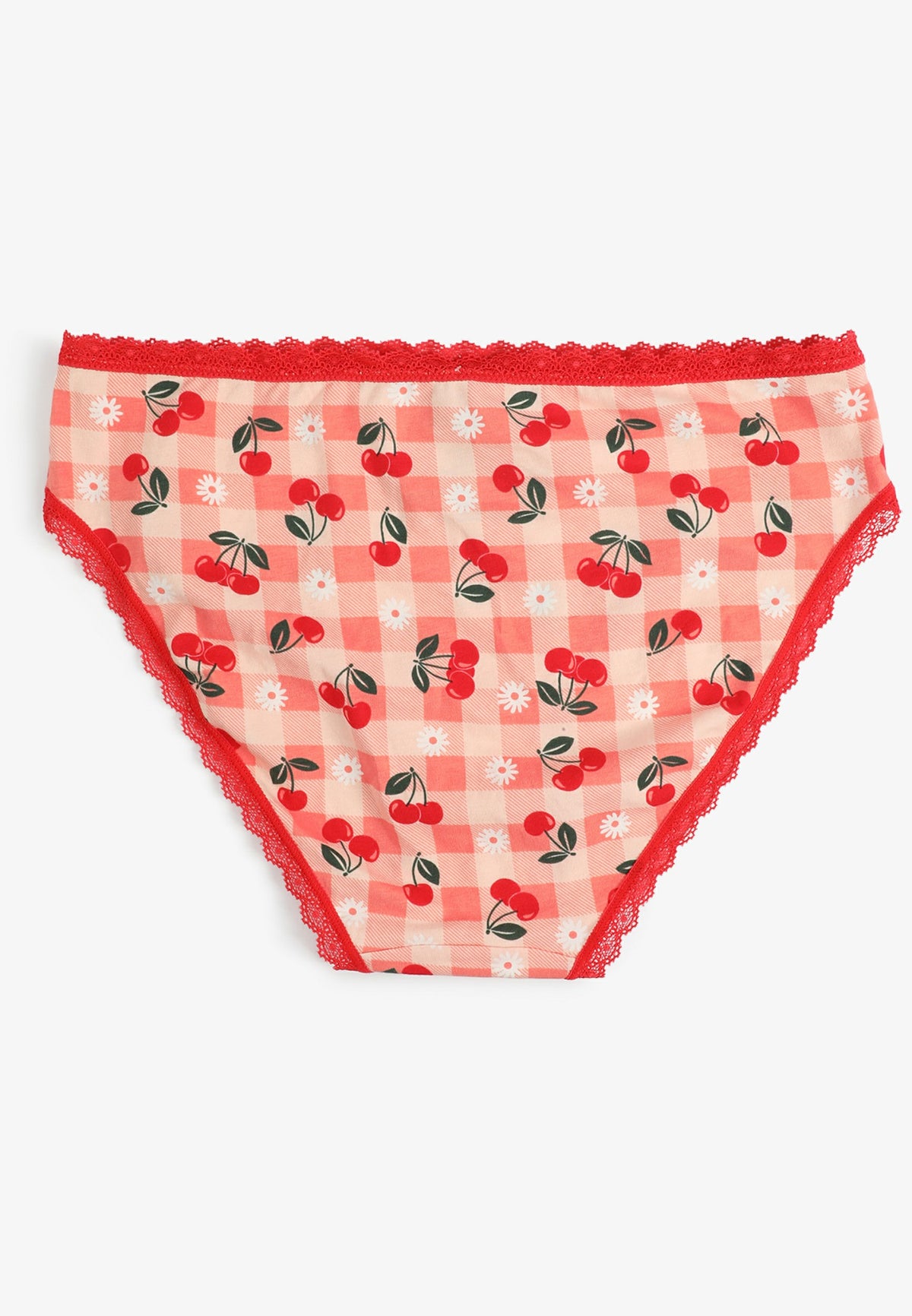 Maurices Simply Comfy Cherry Gingham Bikini Panty