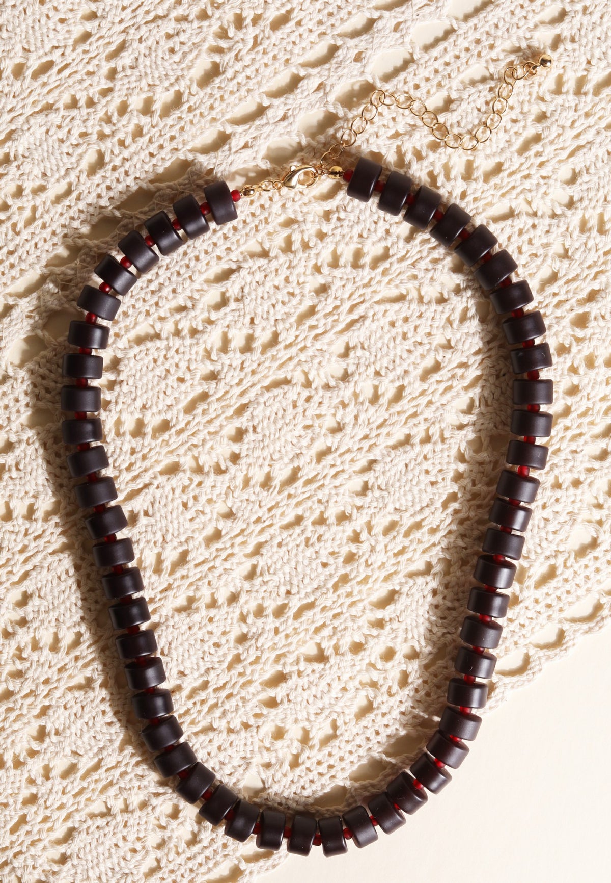 Maurices Purple And Red Plum Beaded Necklace