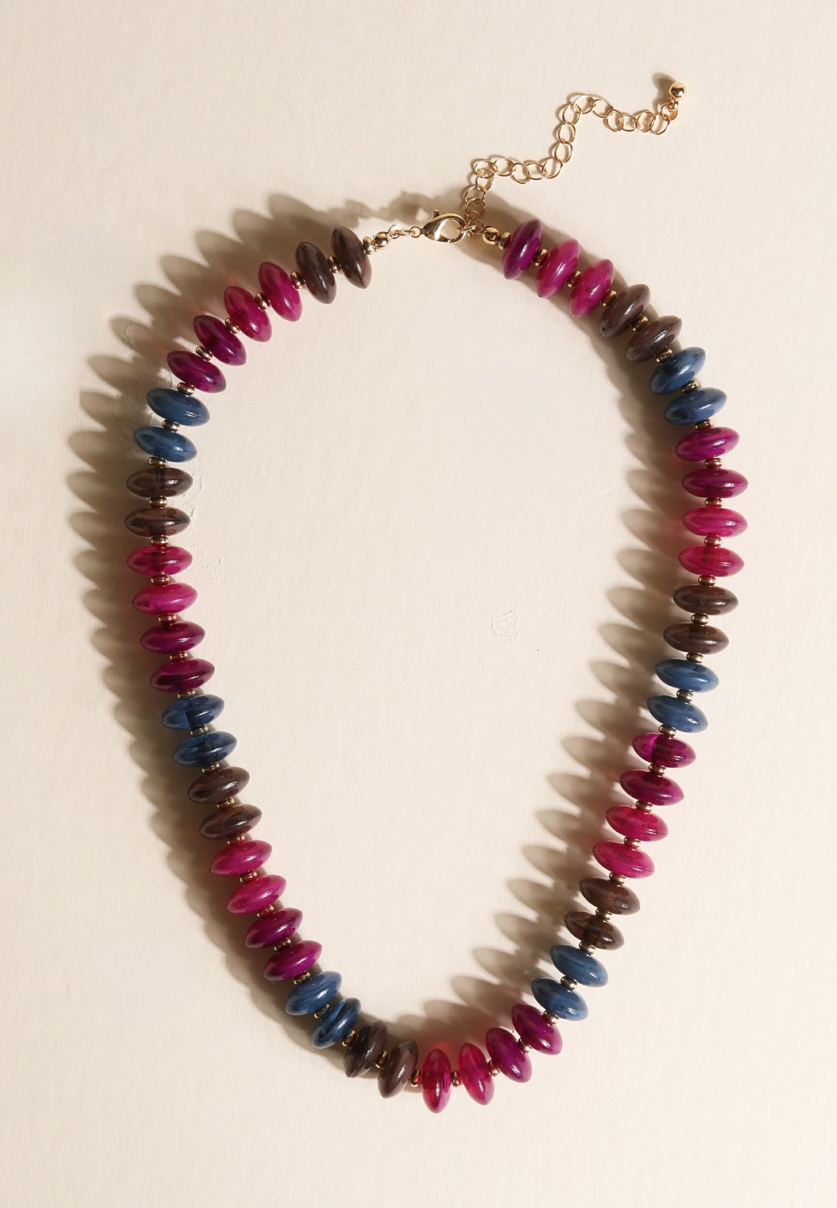 Maurices Multi Colored Beaded Disc Necklace