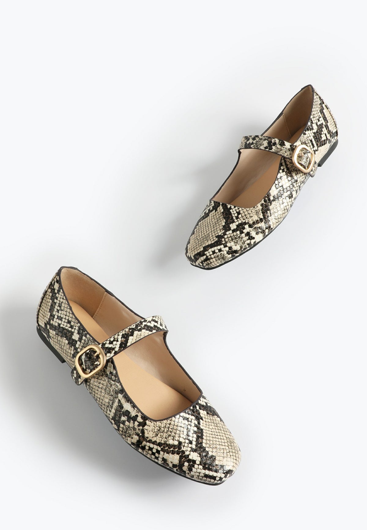 Maurices SuperCush Snakeskin Mary Jane Flat