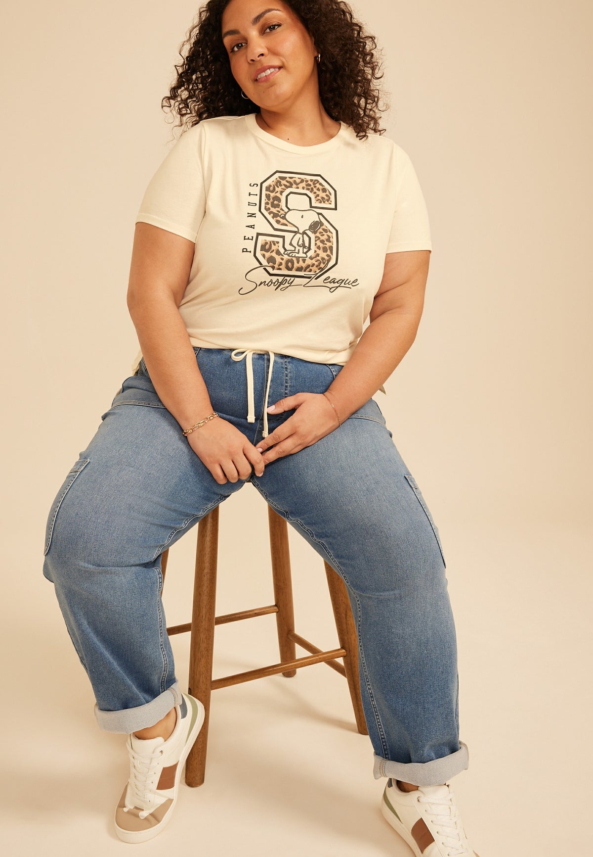 Maurices Plus Size Peanuts Snoopy League Classic Fit Graphic Tee