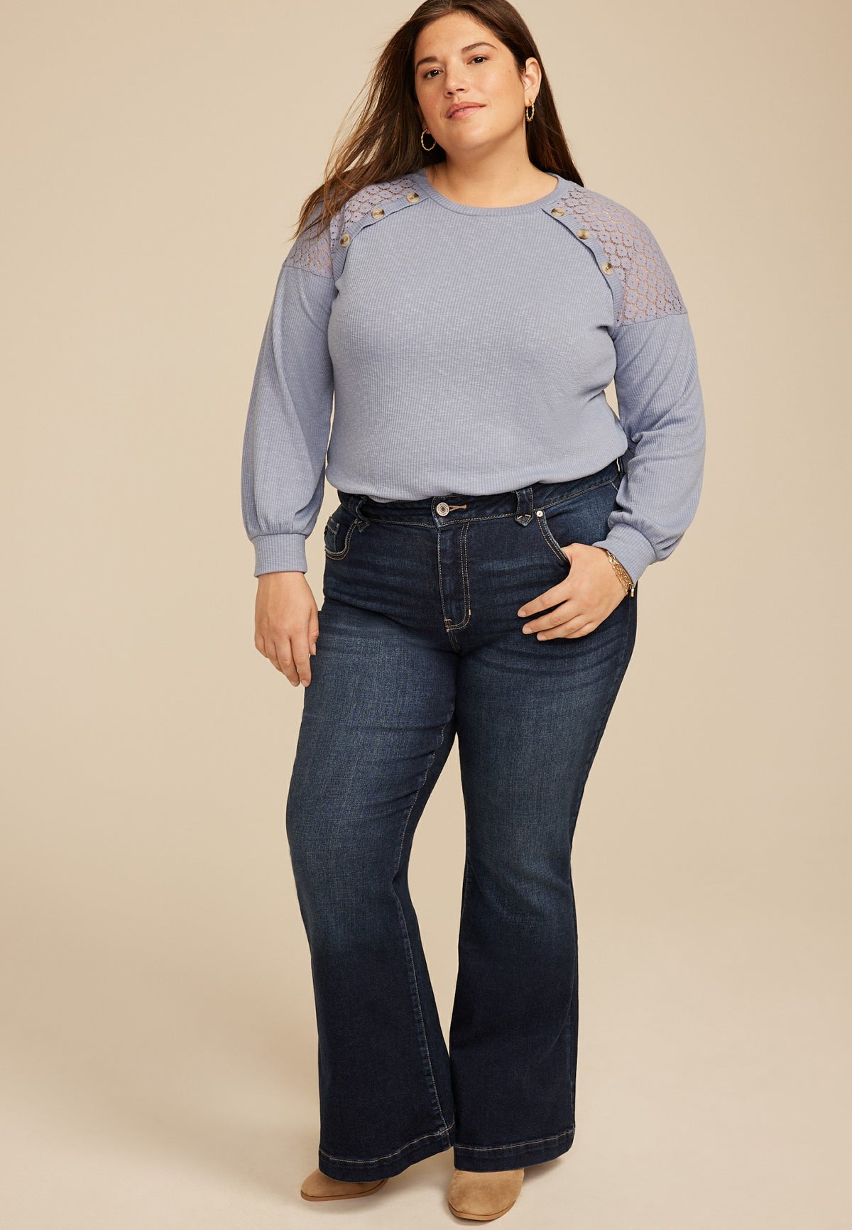 Maurices Plus Size KanCan™ High Rise Pocket Flap Trouser Flare