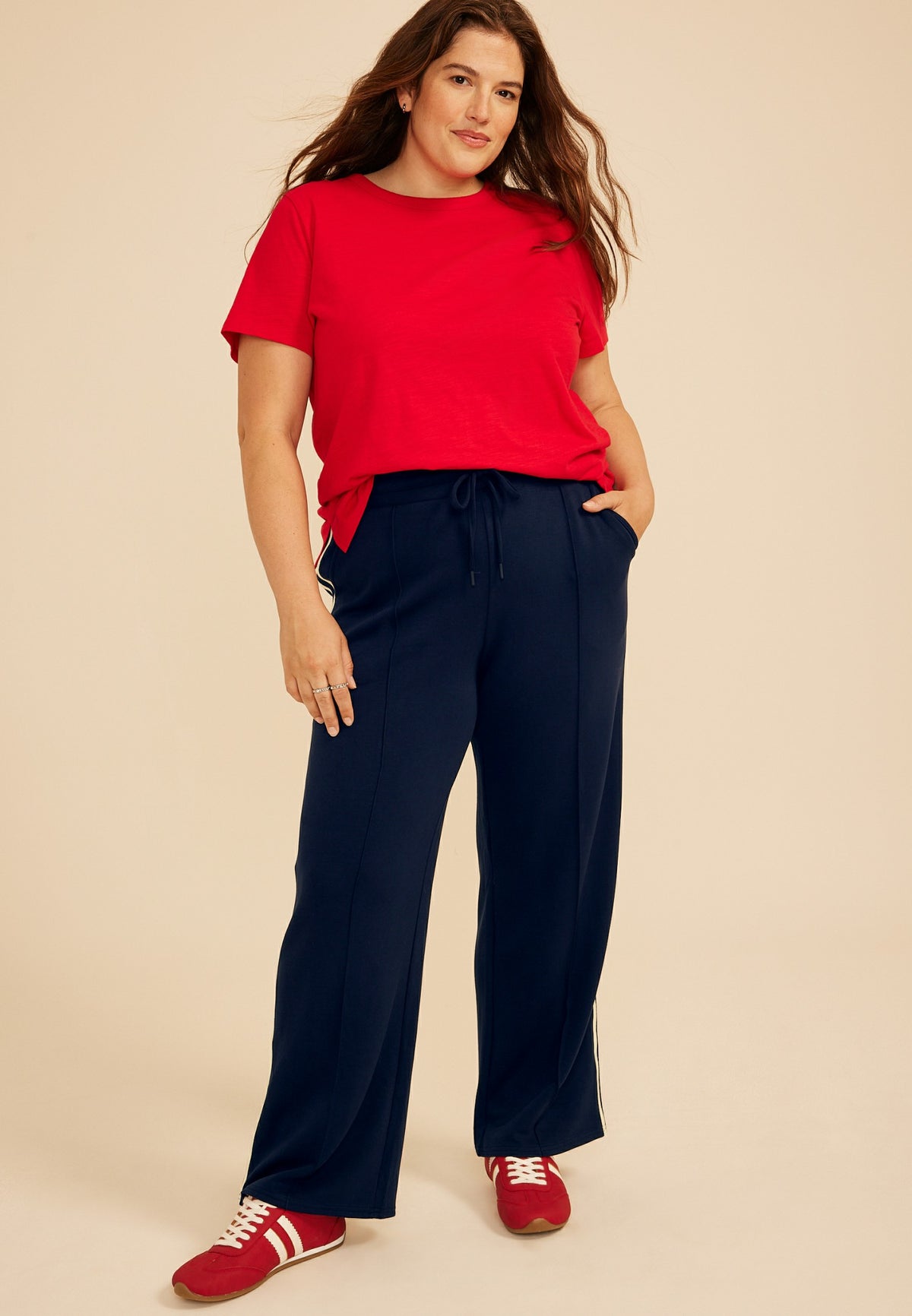 Maurices Plus Size Cloud Scuba Knit High Rise Track Pant