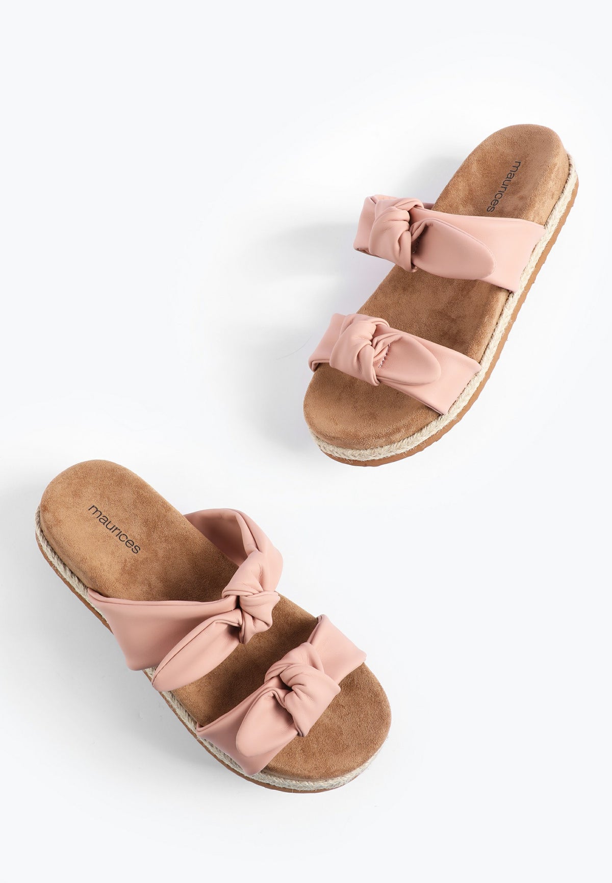 Maurices SuperCush Knotted Strap Slide Footbed Sandal