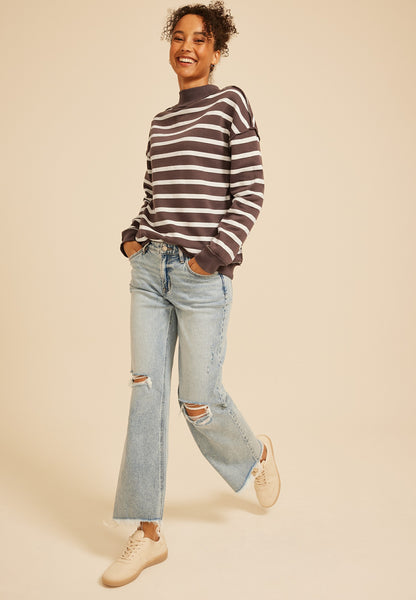 Maurices Mock Neck Reversible Sweatshirt