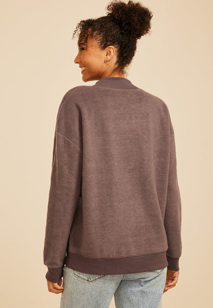 Maurices Mock Neck Reversible Sweatshirt