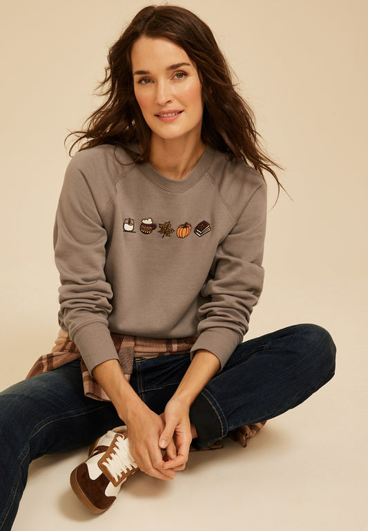 Maurices Fall Icon Embroidered Graphic Sweatshirt