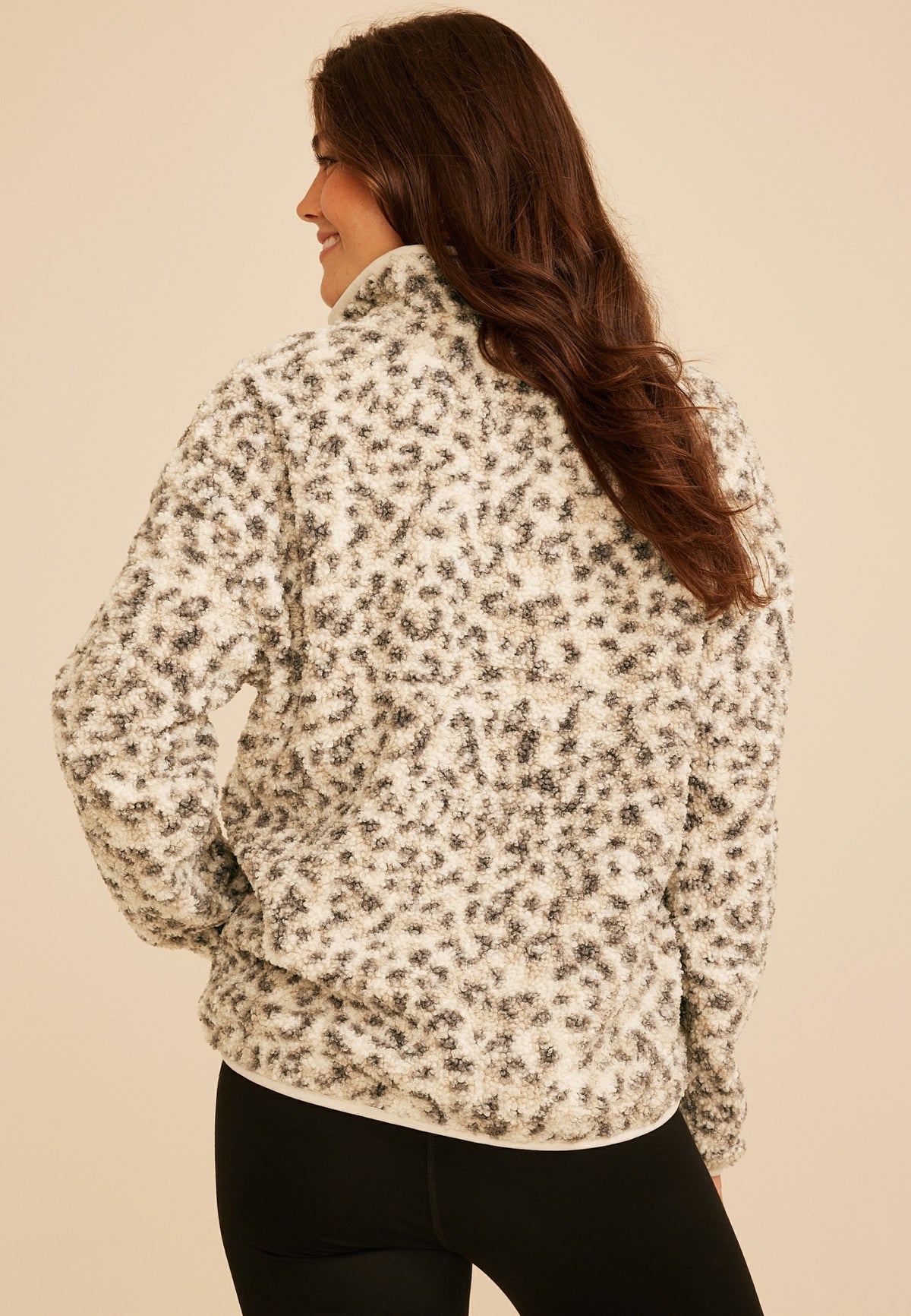 Maurices Animal Sherpa Quarter Zip Pullover