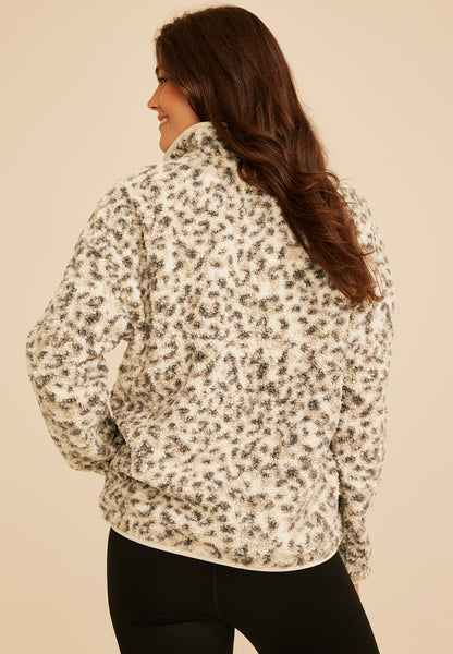 Maurices Animal Sherpa Quarter Zip Pullover