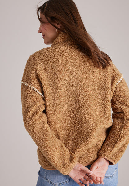 Maurices Whipstitch Sherpa Half Zip Pullover