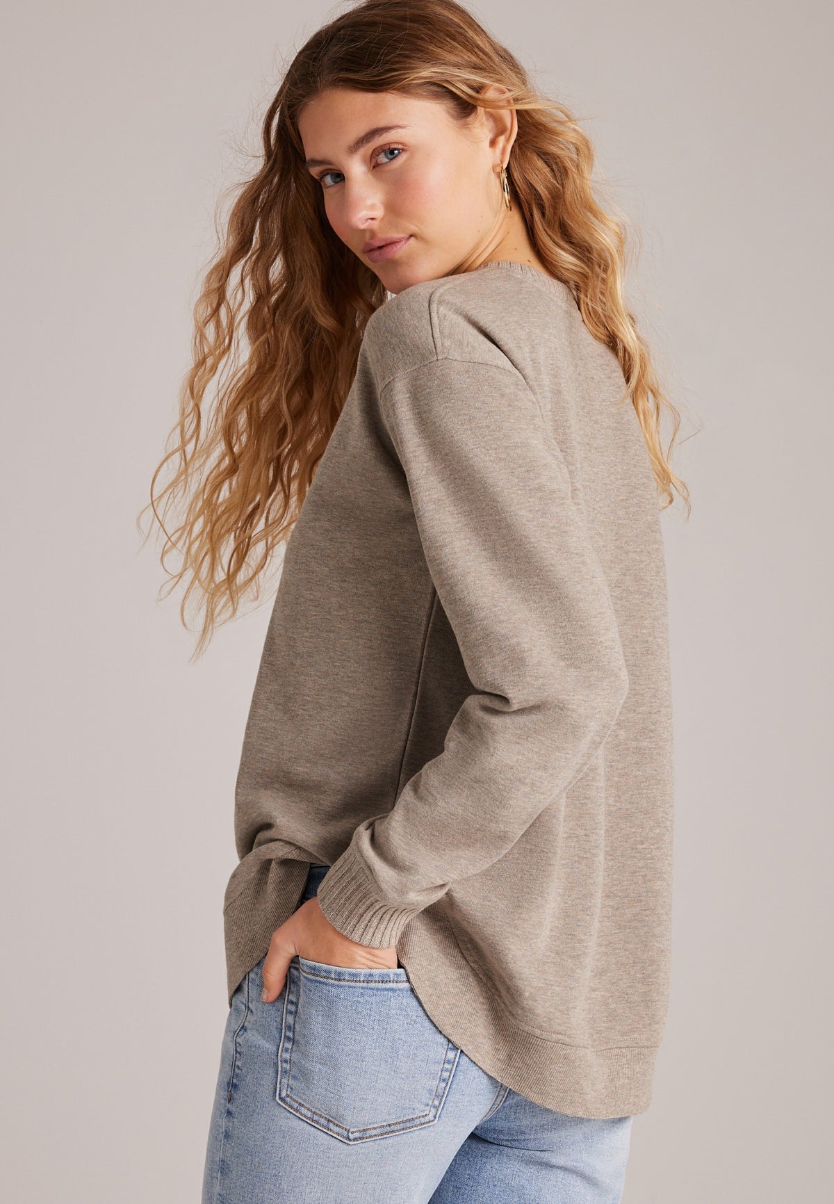 Maurices Willowsoft Crew Neck Sweatshirt Tunic