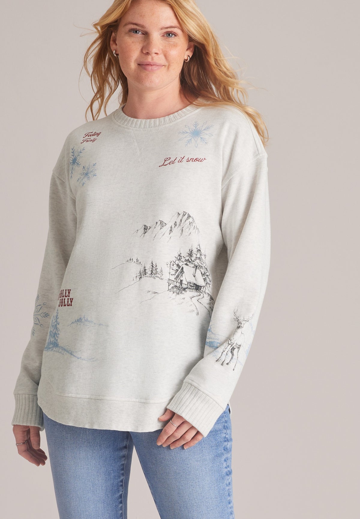 Maurices Willowsoft Let It Snow Sweatshirt Tunic
