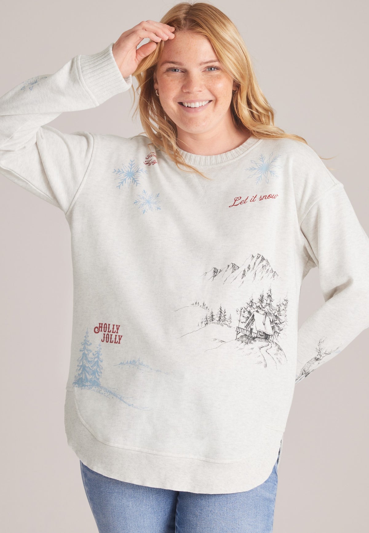 Maurices Willowsoft Let It Snow Sweatshirt Tunic