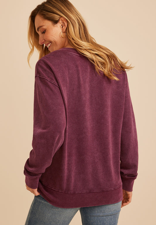 Maurices Dandelion V Neck Sweatshirt