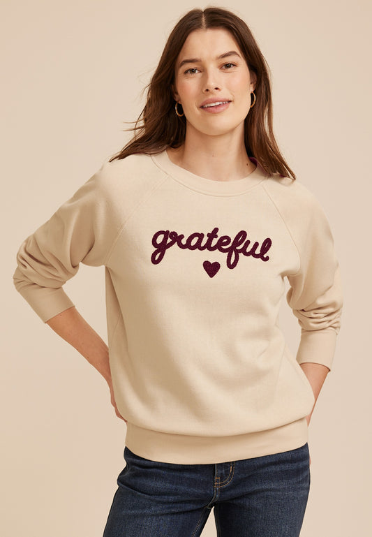 Maurices Grateful Embroidered Sweatshirt