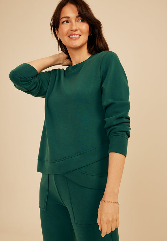 Maurices Cloud Scuba Knit Tulip Hem Sweatshirt