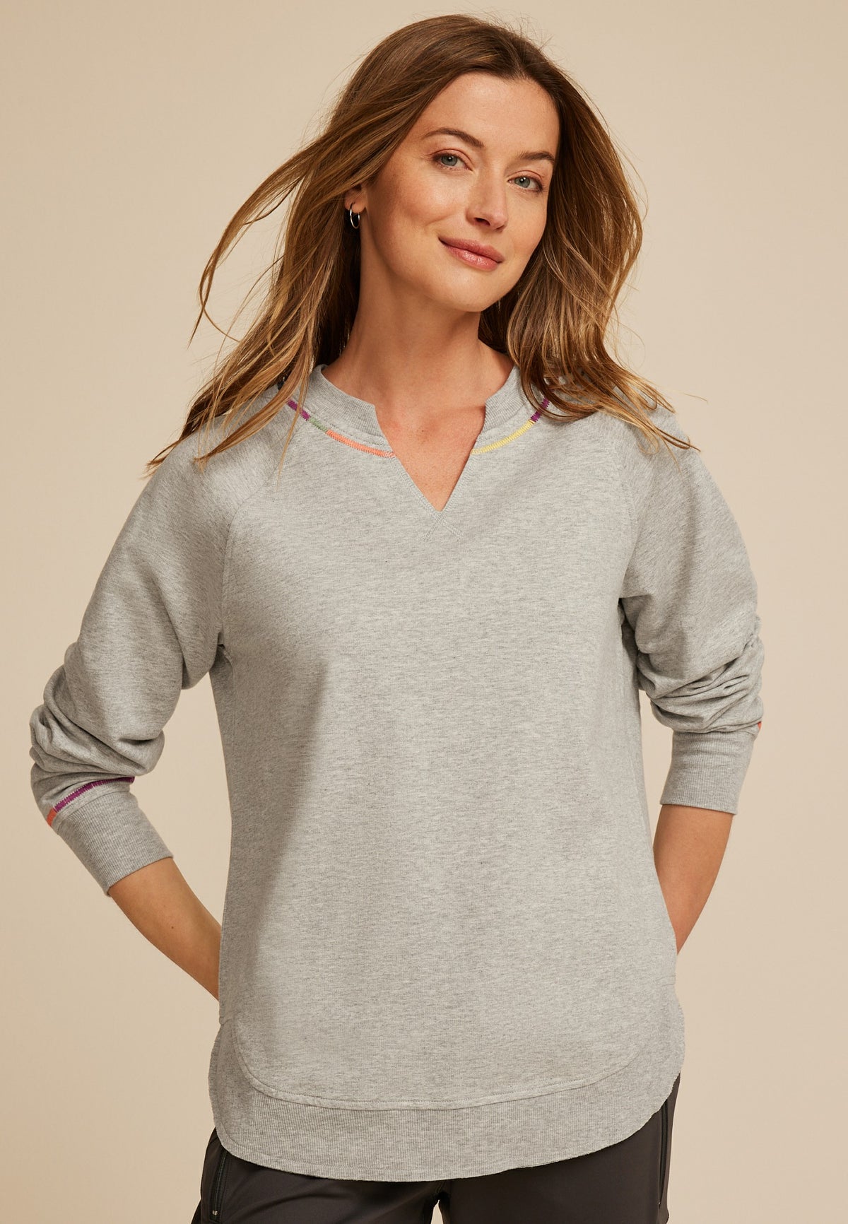 Maurices Sunhaven Notch Neck Sweatshirt
