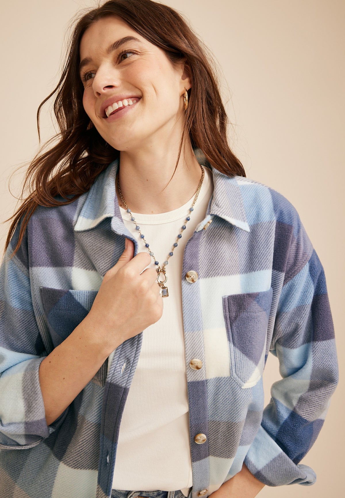 Maurices Wilder Plaid Fleece Shacket