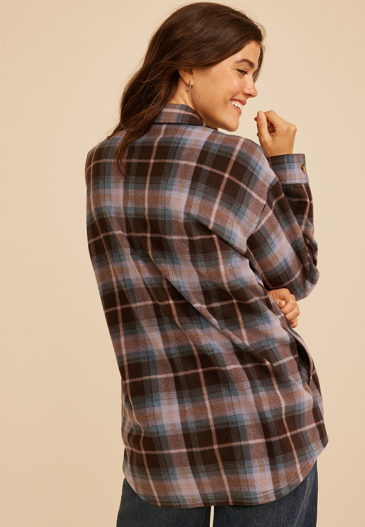 Maurices Wilder Plaid Fleece Shacket