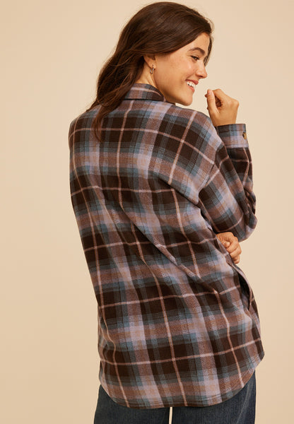 Maurices Wilder Plaid Fleece Shacket