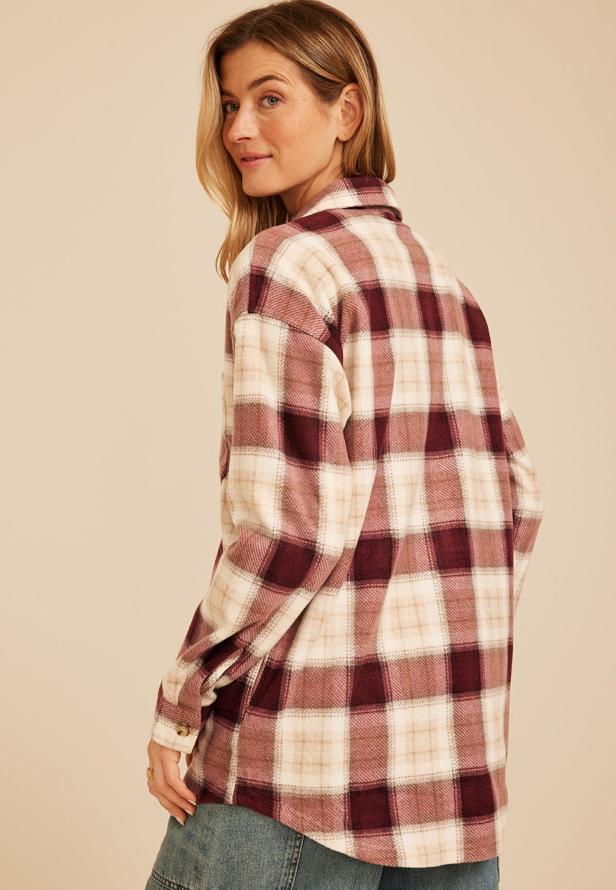 Maurices Wilder Plaid Fleece Shacket