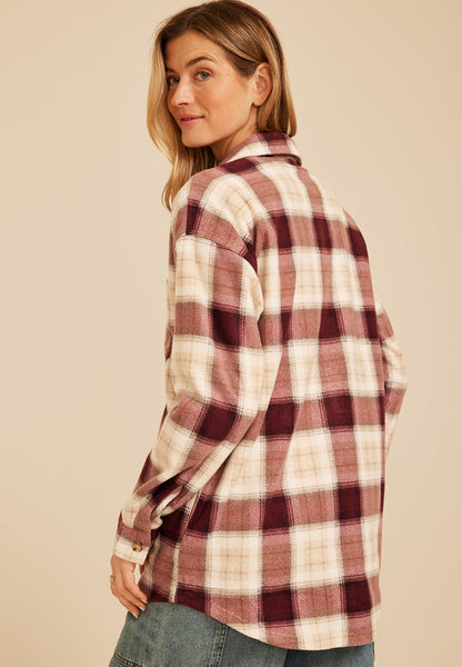 Maurices Wilder Plaid Fleece Shacket