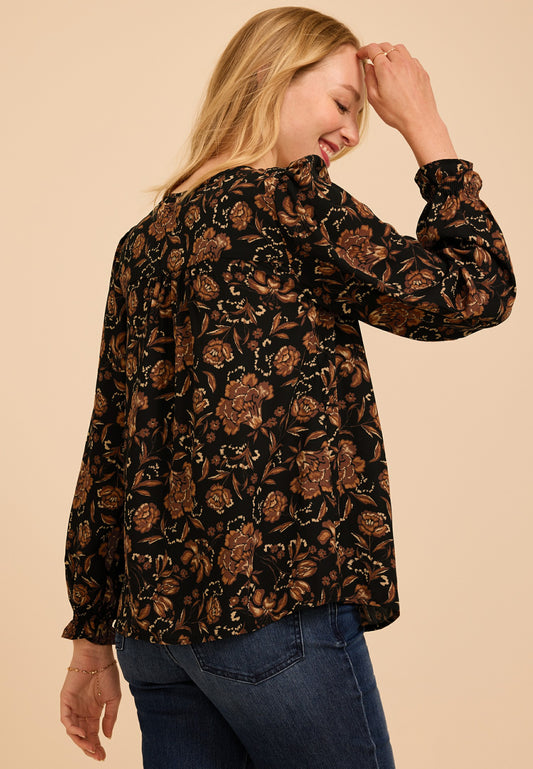 Maurices Vintage Floral Button Front Blouse