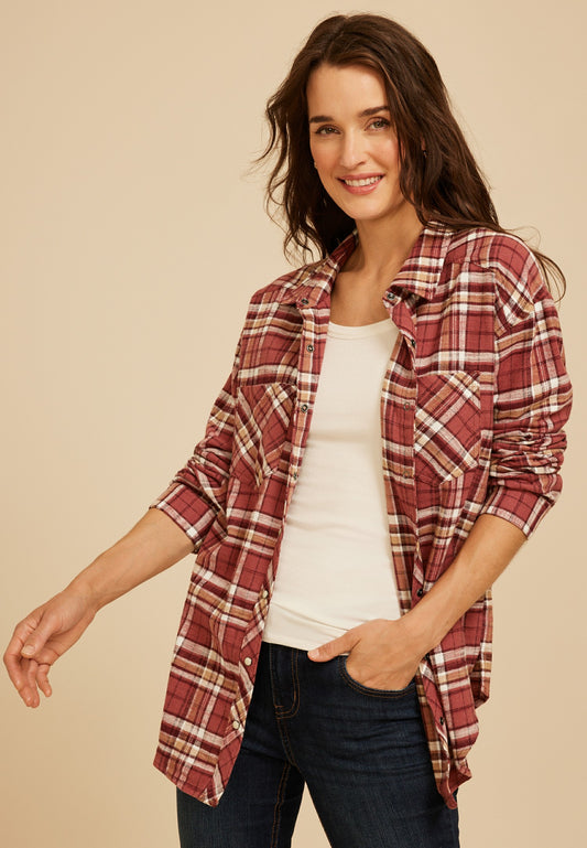 Maurices Cabin Plaid Button Down Shirt