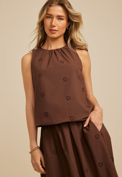 Maurices Eyelet Bubble Hem Tank Top