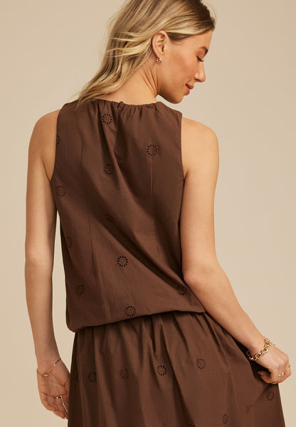 Maurices Eyelet Bubble Hem Tank Top