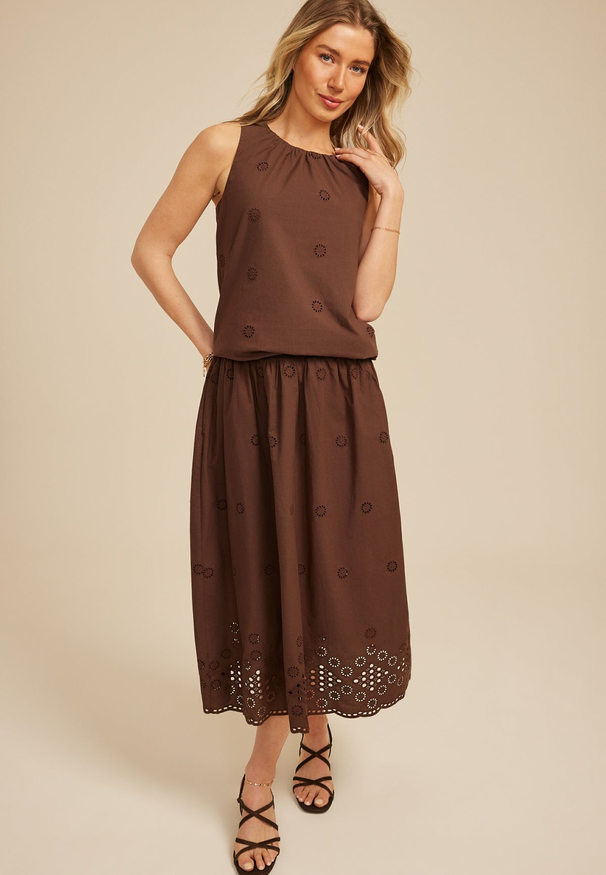 Maurices Eyelet Bubble Hem Tank Top