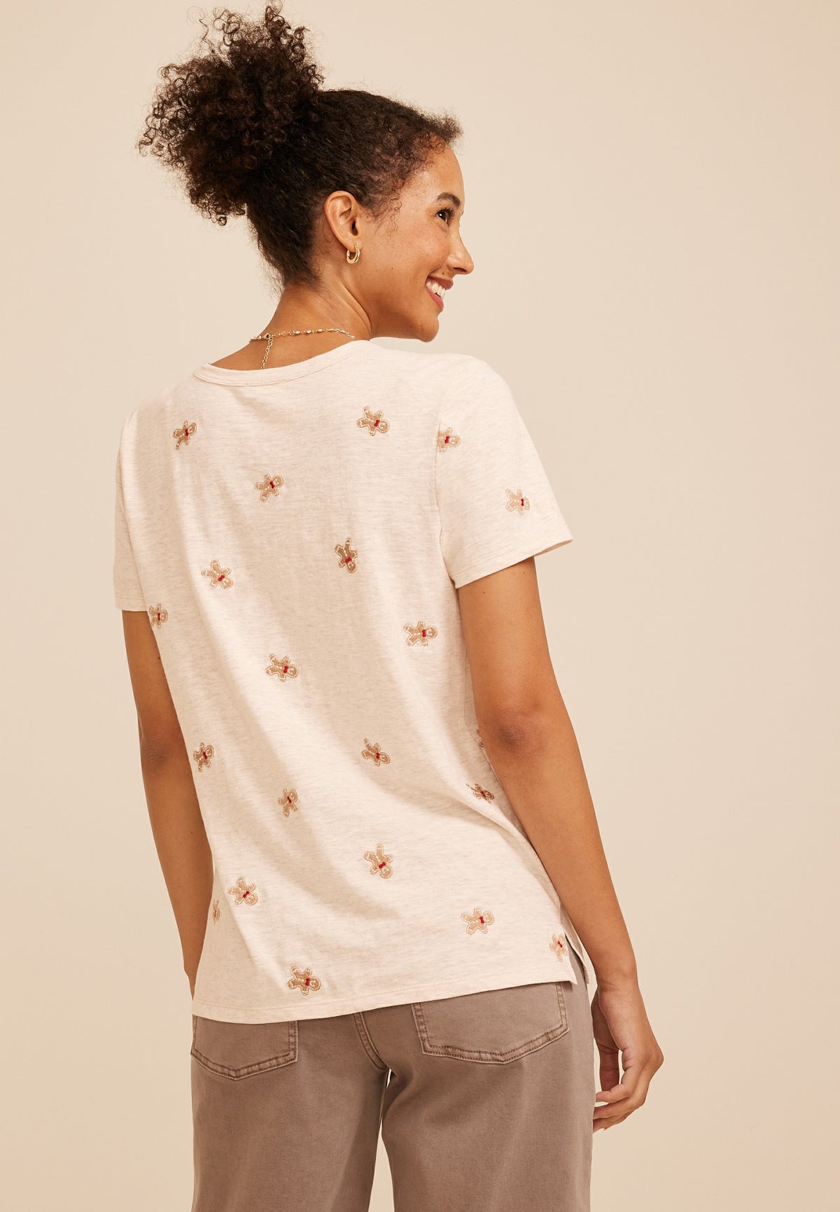 Maurices 24/7 Dawson Gingerbread Man Crew Neck Tee