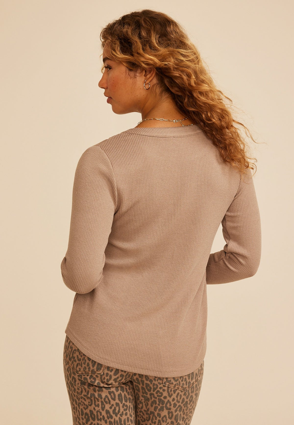 Maurices Embroidered Ribbed Henley Top