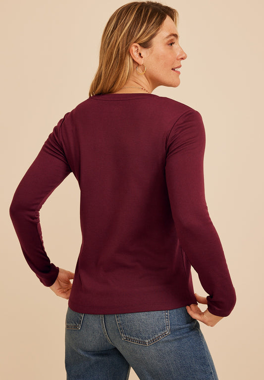 Maurices 24/7 Super Soft Crew Neck Long Sleeve Tee