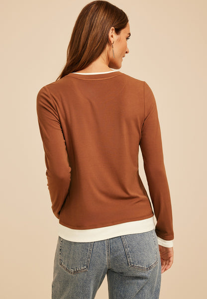 Maurices 24/7 Twofer Long Sleeve Tee