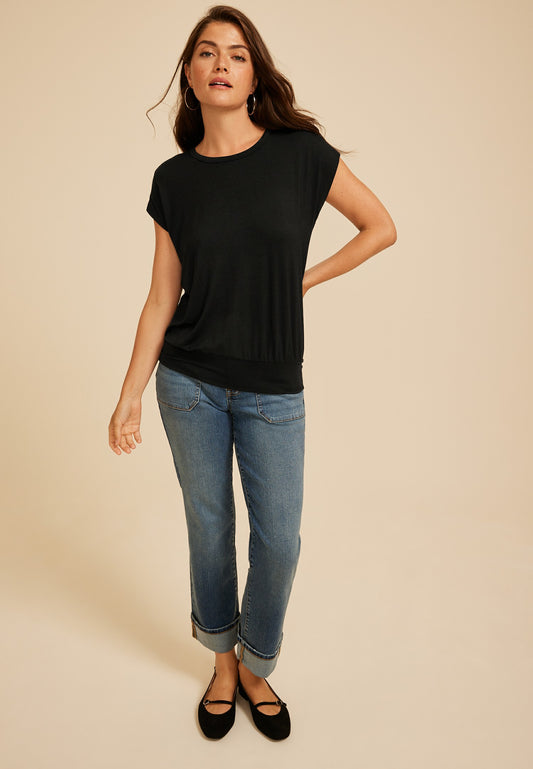 Maurices 24/7 Short Sleeve Banded Hem Tee