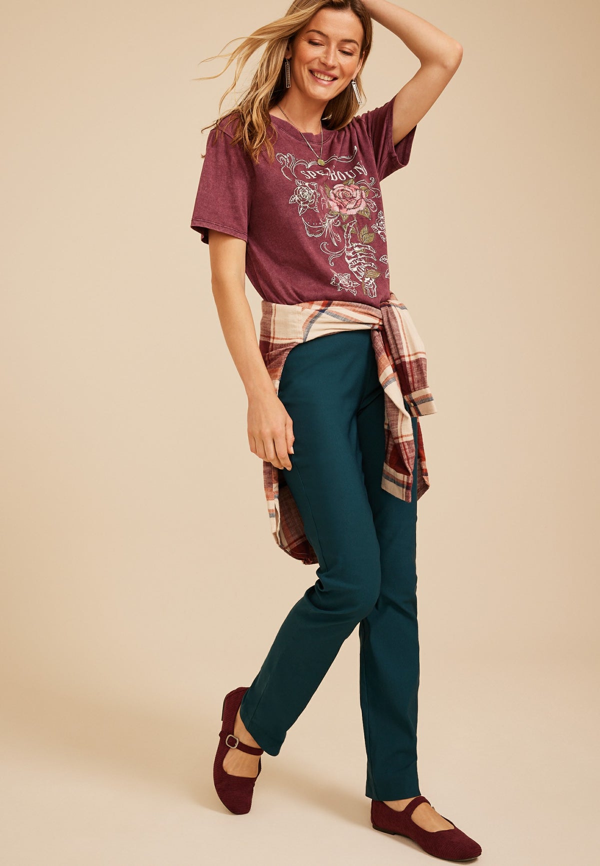 Maurices Spellbound Floral Oversized Fit Graphic Tee