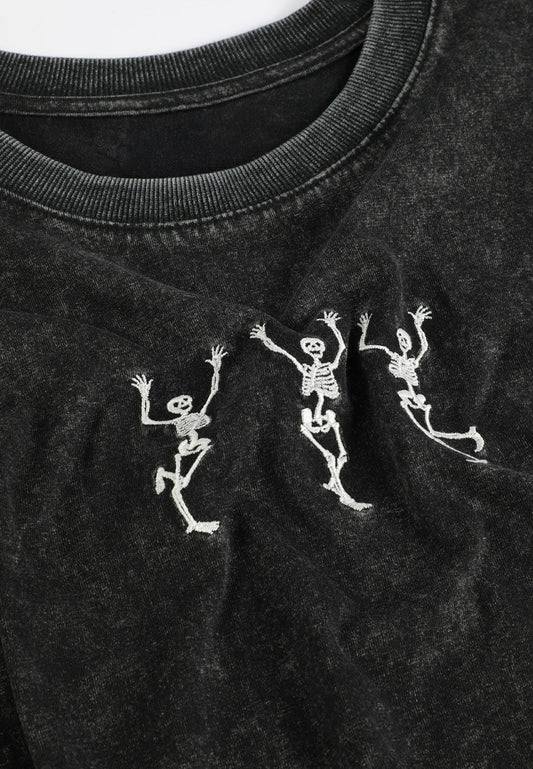 Maurices Dancing Skeleton Oversized Fit Graphic Tee