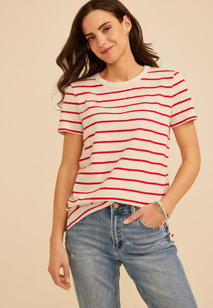 Maurices 24/7 Dawson Striped Crew Neck Tee