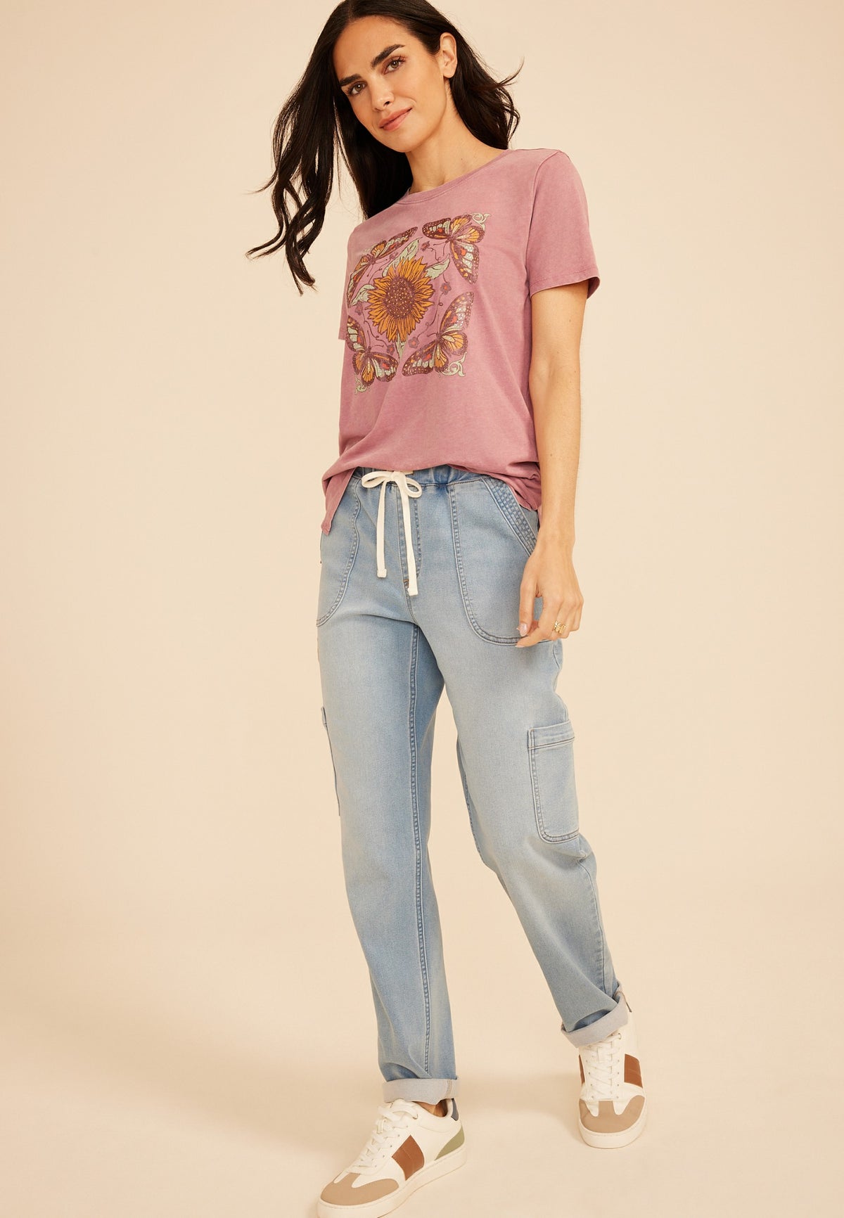 Maurices Sunflower Butterfly Classic Fit Graphic Tee