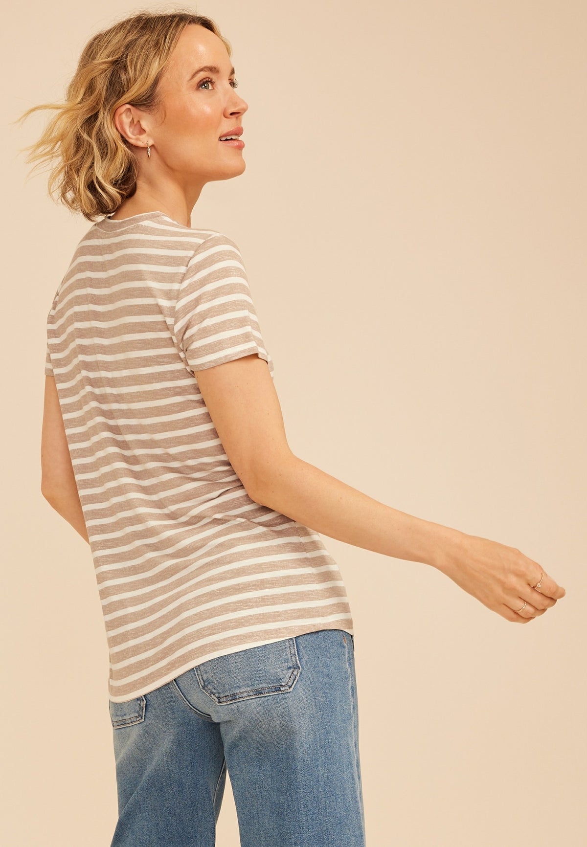 Maurices 24/7 Kennedy Stripe Crew Neck Tee