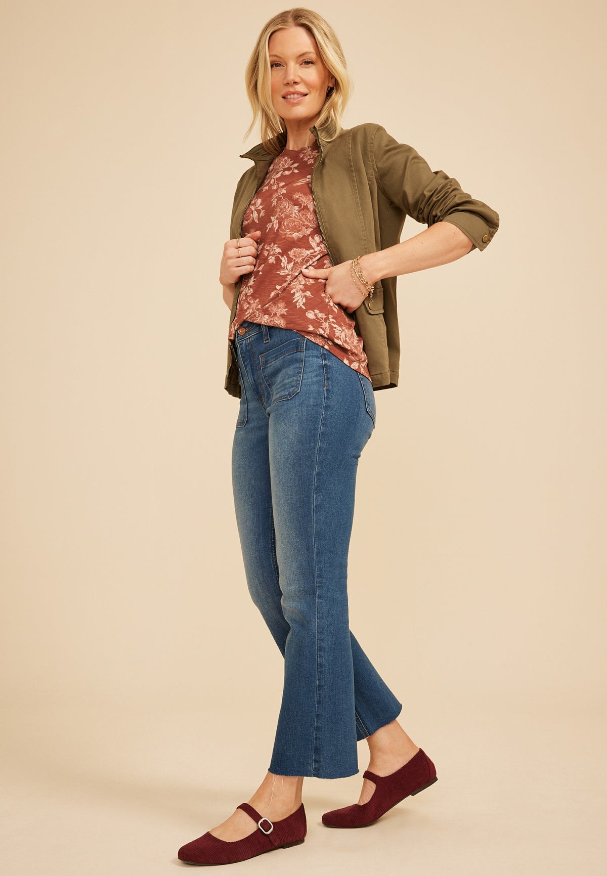 Maurices 24/7 Kennedy Floral Crew Neck Tee