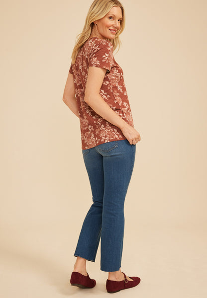 Maurices 24/7 Kennedy Floral Crew Neck Tee