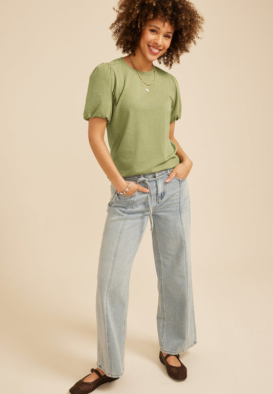 Maurices 24/7 Bubble Sleeve Tee